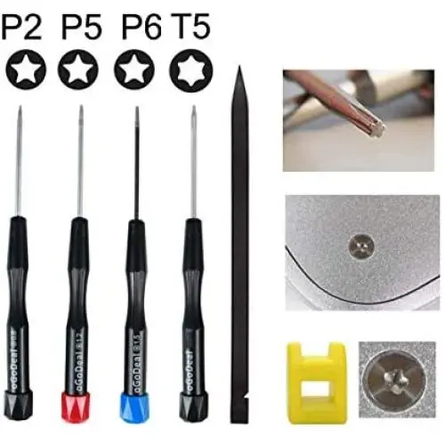 Precision Pentalobe Screwdriver Set P2 P5 P6 5-Point 5-Star 0.8 mm, 1.2 mm & 1.5 mm 3Pcs Pentalobe Screwdriver Bits Or Ts1 Ts4 Ts5 for Apple iPhone MacBook Pro, Air Retina Pentalobe Screwdriver