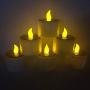 Gedengni Electronic Solar Power LED Lamp Nightlight Amber Flickering Flameless Candles for Outdoor Camping Emergency Indoor Party Decoration - 6pcs