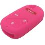 Ezzy Auto Hot Pink Silicone Rubber Key Fob Case Key Cover Key Jacket Skin Protector fit for Honda Accord CR-V Civic Acura TL RL CL
