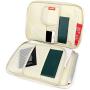 El-fmly Waterproof Document Organizer for 13 Inch Tablet Office Zippered Portfolio Bag File Holder for A4 Size (Black)