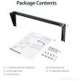 StarTech.com 1U Wall Mount Patch Panel Bracket – 19 in – Steel - Vertical Mounting Bracket for Networking and Data Equipment (RK119WALLV),Black