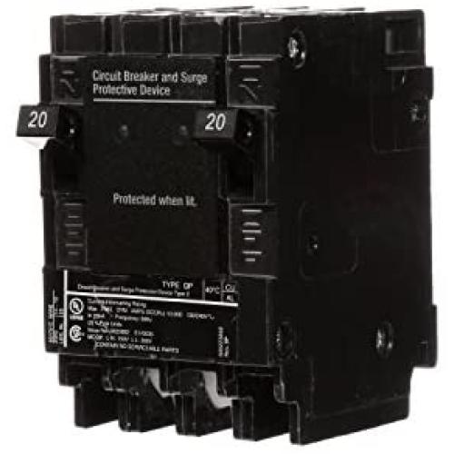 Siemens QSA2020SPD Whole House Surge Protection with Two 20-Amp Circuit Breakers for Use Only on Siemens Panels