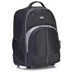Targus Compact Rolling Backpack for Business, College Student and Travel Commuter Wheeled Bag, Durable Material, Tablet Pocket, Removable Laptop Protective Sleeve for 16-Inch Laptop, Black (TSB750US)