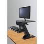 Kantek Desk Clamp-Mounted Sit to Stand Workstation, Black (STS800)