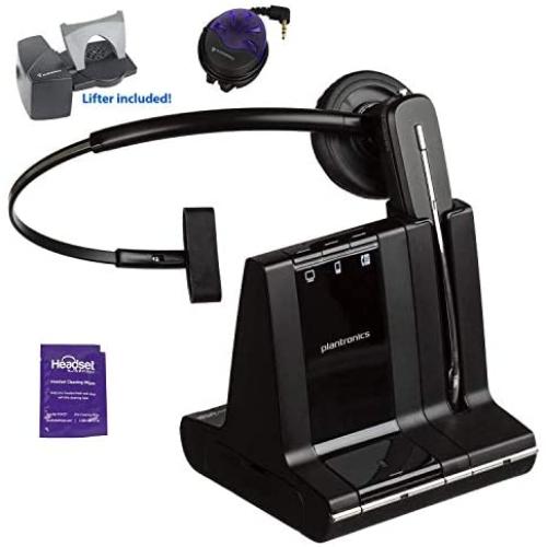 Plantronics Savi W740 Wireless Headset System Bundled with Lifter, Busy Light and Headset Advisor Wipe - Professional Package