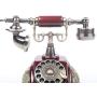 Antique Vintage Style Rotary Phone Resin Imitation Copper Princess French Style Retro Old Fashioned Rotary Dial Home and Office Handset Landline Telephone （US Stock）