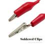 KAIWEETS 30PCS Alligator Clips with Wires Test Leads Set Soldered Current Probe Wires for Circuit Connection/Electrical Testing, Suitable for Experiments/Fluke/AstroAI/Etekcity/Crenova (30 PCS)