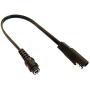 MOTOPOWER MP69006 10'' SAE to Coax Female Adapter Cable SAE to DC Coax Motorcycle Heat Clothing Jack Adapter