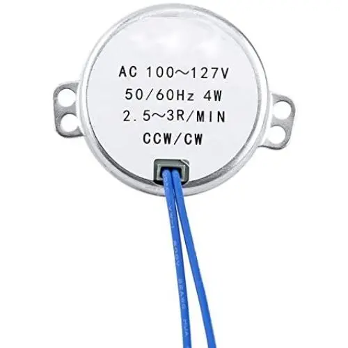 4W 50/60Hz Frequency Synchronous Motor AC 100-120V 110V CCW/CW Direction 5-6RPM Motor