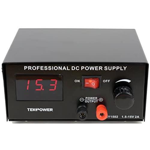 Tekpower HY-1502 DC Power Supply, 1.5-15 Volts @ 2 Amp for Tattoo and More