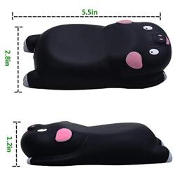 RELIGES Upgrade Ergonomic Wrist Pad (2 Pack) - Mousepad Memory Foam Wrist Support Pillow Rest Cushion Mat for Office Computer Laptop, Mac Durable Comfortable and Pain Relief (Black)