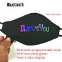 SDLAJOLLA LED Programmable Face Cover, Bluetooth LED Programmable Face Cover Custom Sign USB Rechargeable for Man Woman Mothers Day New (1PC)