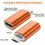 USB C to Micro USB Adapter, (4-Pack) Type C Female to Micro USB Male Convert Connector Support Charge & Data Sync Compatible with Samsung Galaxy S7/S7 Edge, Nexus 5/6 and Micro USB Devices (Orange)