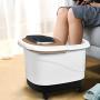 Giantex Foot Spa Bath Massager w/ Heat, Water Shower Adjustable in Angles, Motorized Shiatsu Massage Balls & 2 Maize Rollers, Time & Temper Control, LED Display, Home Pedicure Foot Bath Tub, Brown