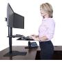 Uprite Ergo Sit2Stand Desktop Height Adjustable Workstation - Dual Monitor - Black/Black