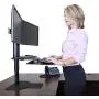 Uprite Ergo Sit2Stand Desktop Height Adjustable Workstation - Dual Monitor - Black/Black