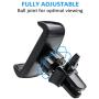 Car Air Vent Phone Mount, EXSHOW Universal Car Vent Clip Holder [2 Level Locking] for iPhone 11 Pro Max XS XR X 8 Plus 7 6, Samsung S10 S9 S7, Huawei 10 9 Honor, Sony etc, Black