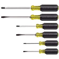 Klein Tools 85074 Screwdriver Set, 6-Piece Screwdriver Kit with All Purpose Flathead Screwdrivers (3) and Phillips Screwdrivers (3)