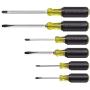 Klein Tools 85074 Screwdriver Set, 6-Piece Screwdriver Kit with All Purpose Flathead Screwdrivers (3) and Phillips Screwdrivers (3)