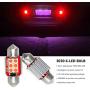 Phinlion Super Bright DE3175 LED Purple Bulb 3030 6-SMD Festoon 1.25'' 31mm DE3021 DE3022 LED Bulbs for Car Interior Map Dome Trunk Courtesy Light, Pack of 4