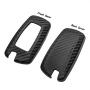 TANGSEN Smart Key Fob Personalized Case Protective Cover for BMW 1 3 4 5 6 7 Series GT3 GT5 M5 M6 X3 X4 3 4 Button Keyless Entry Remote 3D Twill Weave Carbon Fiber ABS Plastic Emboss