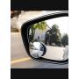 yusheng 2PCS small Blind Spot Mirror,2'' Round HD Glass Convex Rear View Mirror Stick On with 360° Rotation Adjustable for Cars SUV and Trucks (Frameless)