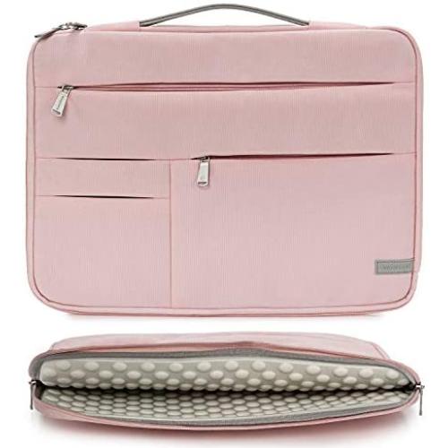 KINGSLONG 15 15.6 Inch Laptop Sleeve Case Bag, Slim Lightweight Laptop Computer Notebook Ultrabooks Carrying Case Handbag Cover for Men Women Fit for Acer Asus Dell Lenovo HP Toshiba ect, Pink