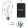 Dimmable Vintage LED Edison Bulbs 60 Watt Equivalent, Eye Protection Led Bulb with 95+ CRI, Warm White 2700K, ST58 Antique LED Filament Bulbs, E26 Medium Base, Pack of 4