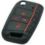 2Pcs Coolbestda Compatible with 2020 2019 2018 2017 VW Golf Alltrack Sportwagen GTI Tiguan Atlas POLO Skoda Octavia Flip Out Key Fob Case Cover Skin Jacket Pouch Sleeve Glove Protector NBGFS12A01