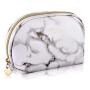 Yazhmsa marble Makeup Bag, Travel Cosmetic bag for Purse, PU Leather Travel Portable Toiletry Cosmetic Bag for Women Girls Gifts Water splashing prevention