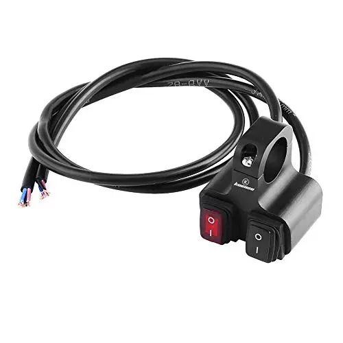 12V 16A Motorcycle Handlebar Dual ON/Off Switch, Waterproof Aluminium CNC Spotlight Dual Switches for 7/8'' 22mm Handlebar Switch Fog Spot Light On Off Led Indicator 12V 16A Motorcycle Handlebar Dual ON/Off Switch, Waterproof Aluminium CNC Spotlight Dual Switches for 7/8'' 22mm Handlebar Switch Fog Spot Light On Off Led Indicator