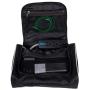 Popular Mechanics Travel Bag - Tech Accessories Organizer & Power Strip Travel Bundle - Water Resistant with Multiple Easy Access Compartments - Includes 3 Outlet Durable Braided Extension Cable