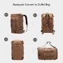 WITZMAN Travel Backpack for Men Women Canvas Backpack Carry on Luggage Rucksack Convertible Duffel Bag Large (A568 Brown)