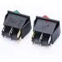 Twidec/2Pcs AC 20A/125V 15A/250V DPDT 6 Pins 2 Position ON/Off Red and Green Button with Light LED Light Illuminated Boat Rocker Switch Toggle（Quality Assurance for 1 Years）KCD2-2101N-RG