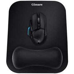 Gimars Large Smooth Superfine Fibre Memory Foam Ergonomic Mouse Pad Wrist Rest Support - Mousepad with Nonslip Base for Laptop, Computer, Gaming & Office