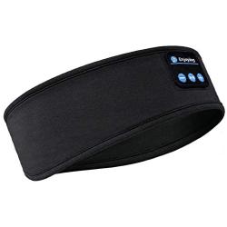Sleep Headphones Bluetooth Headband,Upgrage Soft Sleeping Wireless Music Sport Headbands, Long Time Play Sleeping Headsets with Built in Speakers Perfect for Workout, Running, Yoga (Black)