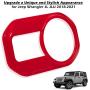 Headlight Lamp Switch Trim Cover Button Decoration Interior Accessories for 2018-2021 Jeep Wrangler JL JLU & Gladiator JT (Red)