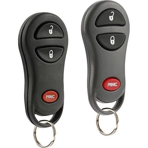 Car Key Fob Keyless Entry Remote fits 1999-2001 Jeep Cherokee, 1999-2004 Jeep Grand Cherokee (GQ43VT9T, 56036860), Set of 2