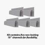 J Channel Desk Cable Organizer by SimpleCord – 5 Grey Raceway Channels - Gray Cord Cover Management Kit for Desks, Offices, and Kitchens