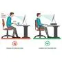 Superjare Dual Monitor Stand Riser, Adjustable Length and Angle Multi Screen Stand, Desktop Stand Storage Organizer for Laptop Computer/TV/PC/Printer- Black
