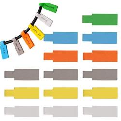 60-Pack Self-Adhesive Cable Label EVA Foam Waterproof Cord Labels Handwriting Cable Organize Wire Tags for Cable Management and Identification for Electronics Computers and More (Rectangular)