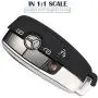 Lcyam Silicone Remote Key Fob Covers Smooth Soft Rubber Case Fits for Mercedes-Benz A220 E63S AMG E-Class GLE 350 4MATIC 2019 2020 2021 (Black Black model 2)