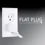 GE, White, Strip Surge Protector Charger, 7 Outlets, 2 USB Ports, Fast Charge, Flat Plug, Long Power Cord, 6 Feet, Wall Mount, Warranty, 36363, 6 Ft