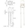 Waycreat 100PCS 3mm White LED Diode Lights Clear Emitting LEDs for High Intensity Super Bright Lighting Bulb Lamps Electronics Components Diodes