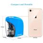 Electric Pencil Sharpener, Automatic Pencil Sharpener for NO. 2/Colored Pencils (6-8mm) with Auto Safe Feature, USB/Battery Operated in Classroom/Office Artist Students (Blue)