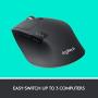 Logitech M720 Wireless Triathlon Mouse with Bluetooth for PC with Hyper-Fast Scrolling and USB Unifying Receiver for Computer and Laptop - Black