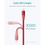 Anker Powerline+ II Lightning Cable (3ft), MFi Certified for Flawless Compatibility with iPhone Xs/XS Max/XR/X / 8/8 Plus / 7/7 Plus / 6/6 Plus / 5 / 5S and More(Red)