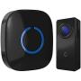 Wireless Doorbell by SadoTech – Waterproof Door Bells & Chimes Wireless Kit, 1000-ft Range,52 Door Bell Chimes, 4 Volume Levels with LED, Wireless Doorbells w/ 1 Receiver & 1 Button, Crosspoint, Black