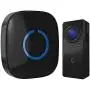 Wireless Doorbell by SadoTech – Waterproof Door Bells & Chimes Wireless Kit, 1000-ft Range,52 Door Bell Chimes, 4 Volume Levels with LED, Wireless Doorbells w/ 1 Receiver & 1 Button, Crosspoint, Black