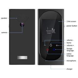 Language Translator Device Interpreter Device Two Way Voice Translator Support 106 Languages with Camera Translation for Traveling Learning Chatt Business (Black)